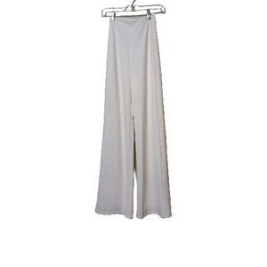 Lulus White Wide-Leg High Rise Trouser Pants Stretchy Lined Women's Size XS NWOT